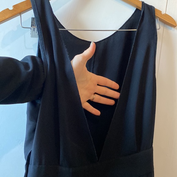 Wilfred Silk Backless Deep V Dress - Two - Picture 3 of 3